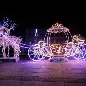 Reno navideño LED para exteriores con trineo, resistente al agua IP44 IP65, para decoración de calles y jardines. - Product Image 5
