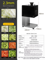 Máquina Profesional Mond.uk para Cortar Cebollín, 50 kg/h, Cuchillas de Acero Inoxidable, Alimentación Dual, Limpieza Rápida, Cortadora de Alimentos para Chile y Puerro
