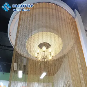 Dekoratif Flexible Aluminium Metal Screen Mesh Rantai Kain