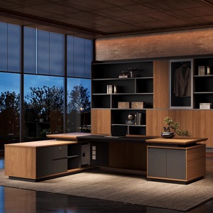 Ý Phong Cách Cao Cấp Sang Trọng Mở rộng Modular Bằng Gỗ Bàn Ông Chủ Thiết Kế Hiện Đại Trọng Lượng Nhẹ Ceo Nội Thất Văn Phòng Chất Lượng Cao - Product Image 5