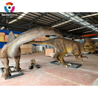 Modèles de dinosaures animatroniques grandeur nature - T-Rex et Spinosaurus réalistes avec son/mouvement pour parc à thème/exposition de dinosaures