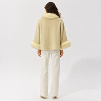 Nouvelle Arrivée 2026 – Manteau Court Élégant en Laine et Cachemire, Chaud et Écologique, Cousu Main, Respirant, Hiver, Peluche Amovible