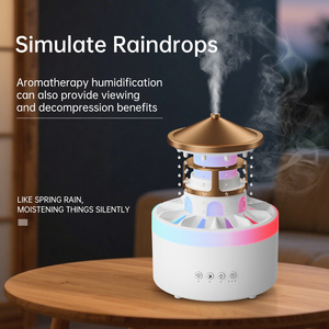 للبيع بالجملة ، ماكينة علاج عطري بقطر مطر خفيف بإضاءة ليد ، بالموجات فوق الصوتية للمنزل والمكتب والفندق - Product Image 4