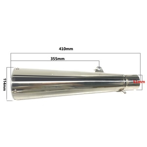 Tubo de escape negro esmerilado plateado galvanizado duradero Tubo de escape recto de acero inoxidable para motocicleta Suzuki GSXR1300 - Product Image 2
