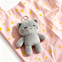 Breloque de sac en peluche personnalisée, porte-clés animal en peluche doux, pendentif en peluche avec logo personnalisé pour sac à dos, sac à main, cadeau promotionnel