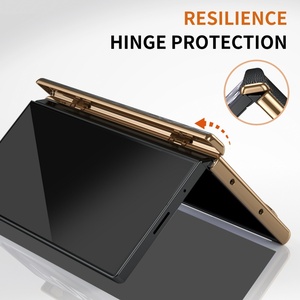 Fashion PU Leather Phone Case for Samsung Z <b>Fold</b> 8 Ultra 7 6 5 4 3 With Wristband Stand Front <b>Screen</b> Protector Shockproof Cover - Product Image 6