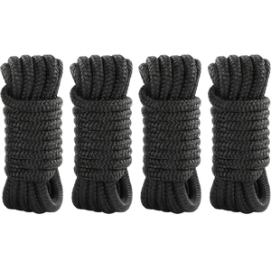 Cuerda <span class=keywords><strong>de</strong></span> Nylon <span class=keywords><strong>de</strong></span> Doble Trenzado <span class=keywords><strong>de</strong></span> Alta Resistencia <span class=keywords><strong>de</strong></span> 3/8'' con Bucle para Tiendas <span class=keywords><strong>de</strong></span> Campaña Grandes, Toldos, Cubiertas y Equipos <span class=keywords><strong>de</strong></span> Camping - Product Image 1