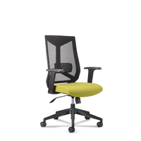 Chaise de bureau ergonomique à dossier mi-haut en maille, avec accoudoirs réglables, pour le confort et la posture