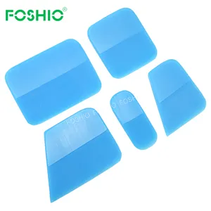 Foshio Set Squeegee Ppf Warna Karet Sudut Bulat Biru Logo Kustom