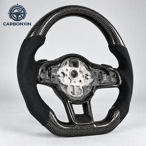 พวงมาลัยหนังคาร์บอนไฟเบอร์ฟอร์จ สำหรับรถยนต์ Volkswagen Golf7/MK7 GTI R Polo Passat Scirocco Jetta CC Touran Beetle 5.0 - Product Image 3