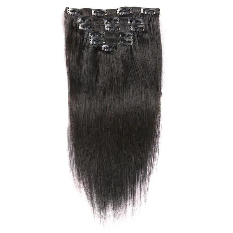 Beste Kwaliteit Dubbele Inslag 100% Remy Real Human Hair Clip In 30 Inch Clip Op Human Hair Extensions