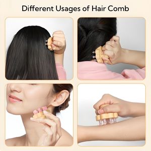 El Yapımı Çin Tarzı Erik Çiçeği Ahşap Gua Sha Yeşim Tarağı Zarif Sanat El İşi Bambu Kıl Salon Aracı Lüks Hediye Kutusu Ev İçin - Product Image 3