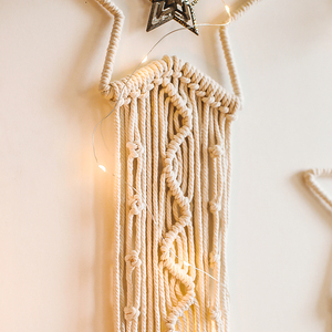 Bohemian Vintage Macrame <strong>Wall</strong> <strong>Hangings</strong> Cotton Dream Catcher Woven <strong>Wall</strong> Art Decor <strong>for</strong> <strong>Living</strong> <strong>Room</strong> or Bedroom Home Party Decor - Product Image 3