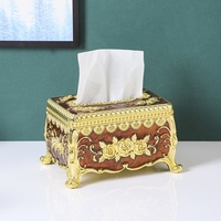 Vente directe d'usine, boîte à mouchoirs en plastique de luxe, style européen, porte-serviettes créatif, boîte à papier absorbant