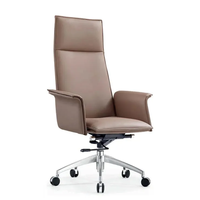 Chaise de bureau ergonomique moderne avec réglage en hauteur, roulettes pivotantes et dossier confortable pour la maison, le personnel de bureau et les conférences
