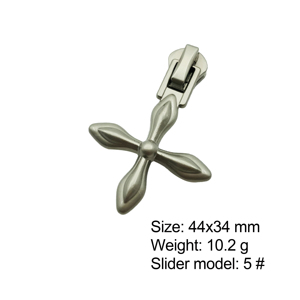 Tête de <span class=keywords><strong>fermeture</strong></span> à glissière à verrouillage automatique en croix de créateur de mode <span class=keywords><strong>5</strong></span> curseurs et extracteurs de <span class=keywords><strong>fermeture</strong></span> à glissière en métal avec logo personnalisé - Product Image 2