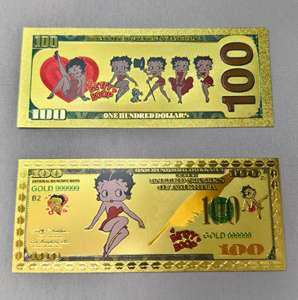 Billete Laminado en Hoja de Oro de Betty Boop para Regalo Conmemorativo y Coleccionable de Souvenir - Product Image 4