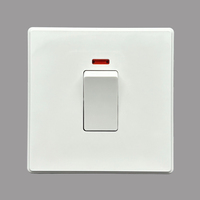 Interrupteur et prise murale électriques VNX série V26, norme britannique, couleur blanc moderne, luxe, plaque PC, 20A, pour la maison