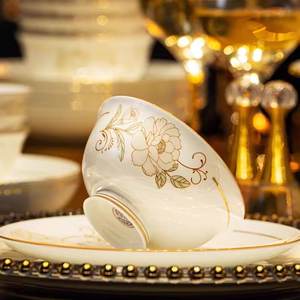 Набор керамической посуды, свадебные тарелки, минималистский роскошный стиль для дома и отелей - Product Image 6