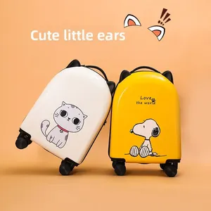 Valises pour enfants en gros avec roulettes universelles, serrure, motif de dessin animé, valise trolley de voyage OEM - Product Image 4