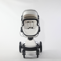 Poussette en cuir de luxe 3 en 1 de haute qualité