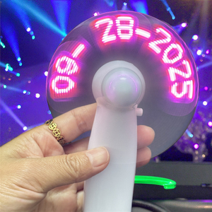 Customizable Mini Led Handheld Air Cooling Fan Replaceable Battery Personalized Logo for Household Hotel Use Spanish Plastic F0 - Product Image 6