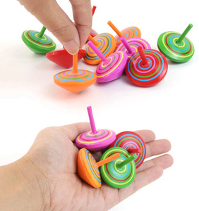 Giroscopio de arcoíris superior de madera, juguete giratorio, juguete educativo colorido para el hogar de los niños y el jardín de infantes para juegos y regalos - Product Image 5