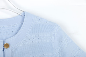 GX0777 Abito Lungo Estivo da Donna di Alta Qualità 2026, Moda Casual con Scollo a O, <span class=keywords><strong>Maniche</strong></span> Corte e Chiusura Monopetto - Product Image 4