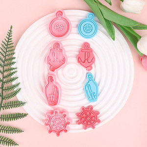 <span class=keywords><strong>Emporte</strong></span>-pièces en plastique Série <span class=keywords><strong>Marin</strong></span>, formes de dessins animés 3D, moule à biscuits imprimé pour simulation d'argile DIY - Product Image 4