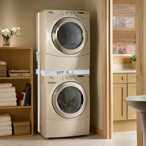 VCPC Kit de Empilhamento Universal para lavadora e secadora, Kit de Empilhamento Ajustável com 46-66 cm, Máquina de Lavar com catraca Ro