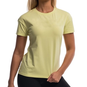 เสื้อยืดแขนสั้นสำหรับผู้หญิง,เสื้อยืด Elastane ผ้าฝ้ายเทรนนิ่ง - Product Image 1