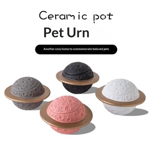 PAIPETポーランド産セメント製ペット用骨壺 惑星型 密閉容器 猫 犬用 メモリアル収納 - Product Image 1