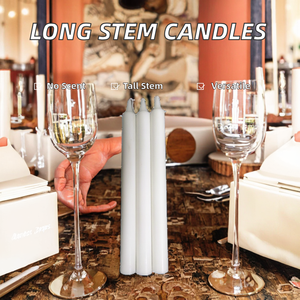 Bougies décoratives à longue tige en gros pour l'intérieur et l'extérieur, idéales pour les dîners romantiques, mariages et célébrations, Noël, anniversaires - Product Image 3