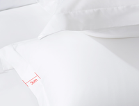 Ensemble de literie personnalisé de luxe extra doux 350TC blanc satiné grand format respirant moderne toutes saisons 4 pièces draps de lit et drap de couverture