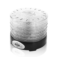 Déshydrateur alimentaire numérique professionnel à 6 plateaux pour les boissons sèches maison, les mélanges de sentiers, et plus encore, ventilateur monté à l'arrière, noir