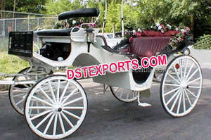 English Victorian Wedding Horse Carriage <b>Buggy</b> Customized Color Size Wood Metal Construction <b>Lightweight</b> Design Arcuate Style - Product Image 3