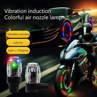 Accessoires intérieurs pour moto, voiture et vélo, valve de pneu à LED, colorée, à détection de vibrations