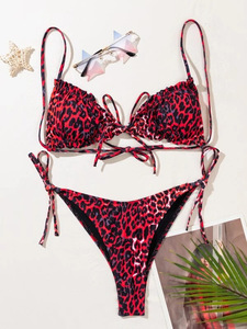 신상품 8가지 색상 동물 프린트 비키니 치키 브라질리언 미니 수영복 - Product Image 4