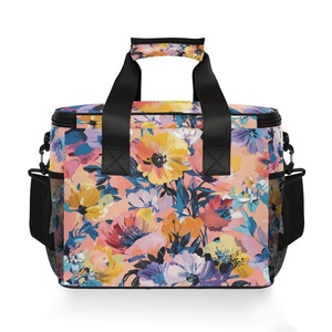 Hot Sale <b>Sublimation</b> Custom Food Cooler Duffel Bag Box Portable Lunch Insulated Bag for Beach Comping Bag - Product Image 2