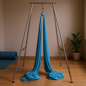 Hamaca de Yoga Aéreo de 9.67 Pies, Azul, para Interiores y Exteriores, Carga Máxima 551 Libras - Product Image 2