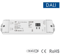 DT 100V-240V AC DALI Triac Dimmer Push Dim Dali2 Controlador de corte de fase Fase inversa o Fase avanzada 0-100% Atenuación 150W-360W
