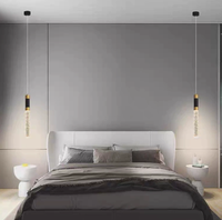 Suspension LED industrielle moderne noire, design bulle de cristal, intensité variable, pour la maison, salle à manger, chambre, îlot de cuisine