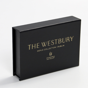 Caja magnética de lujo personalizada para tarjetas de regalo, caja de embalaje con insertos de papel de terciopelo, con logotipo de lámina dorada - Product Image 2