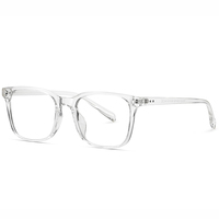 Monture de lunettes de style classique bleu, verres transitionnels, protection UV, lunettes photochromiques pour hommes, en stock