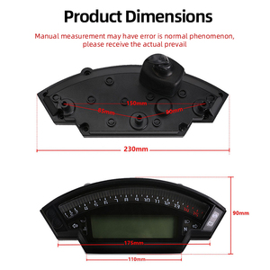 Tableau de bord numérique universel pour moto, écran LCD, compteur de vitesse, compte-tours pour toutes les motos 12V - Product Image 2