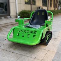 Véhicule d'attraction électrique sur chenilles pour 2 personnes (parent-enfant), type char, pour usage commercial en parcs, places publiques et lieux de divertissement en extérieur