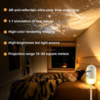 Projecteur d'étoiles intelligent veilleuse USB, lampe galaxie et nébuleuse 2-en-1, lumière de projection LED pour décoration de chambre, personnalisable OEM