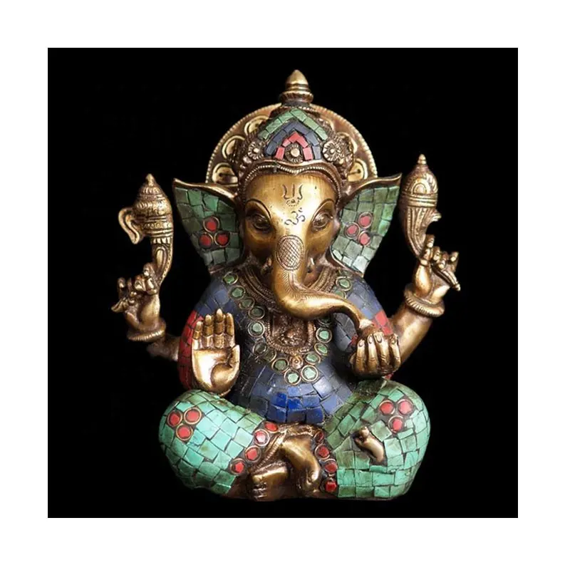 Dekorasi Rumah Patung Ganesha Dewa Hindu India Patung Kuningan Cor Perunggu Ganesha untuk Dijual