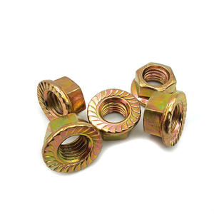 Écrou à bride en zinc couleur <span class=keywords><strong>prix</strong></span> usine de haute qualité M4 M5 M6 M7 M8 écrou de blocage à bride hexagonale moletée et filetée - Product Image 3