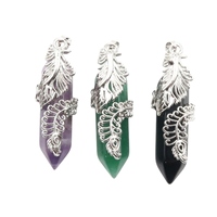 Phoenix Cristal Pendentif Argent Alliage Phoenix Gem Collier Femme Phoenix Nirvana Cadeau Bijoux Mère Fille Cadeau